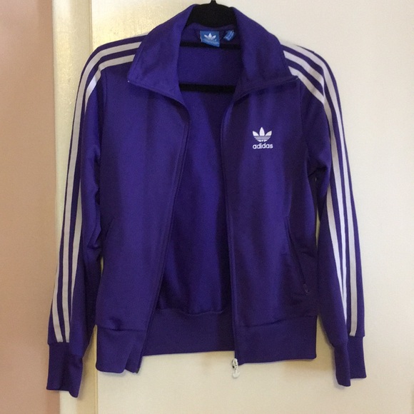 adidas Jackets & Blazers - Adidas zip up jacket, w/ tall collar, royal purple